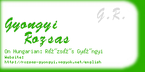 gyongyi rozsas business card